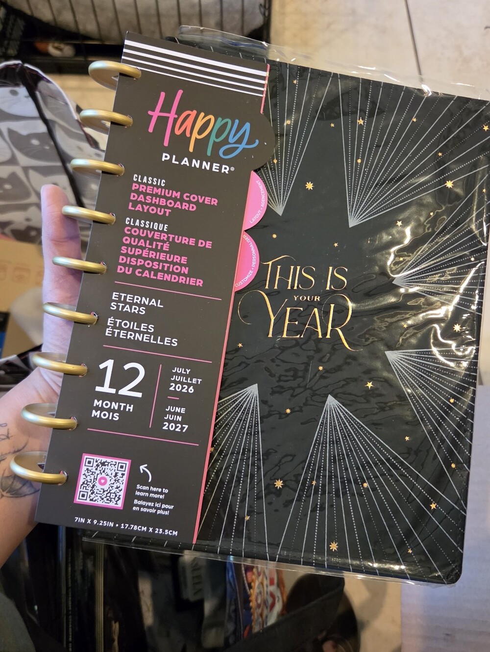 Happy Planner Black & Gold "This Is Your Year" 12-Month Classic Planner NEW